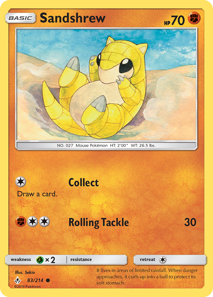 Sandshrew (83/214) [Sun & Moon: Unbroken Bonds] | Devastation Store