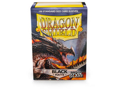 Dragon Shield Non-Glare Sleeve - Black ‘Amina’ 100ct - Devastation Store | Devastation Store