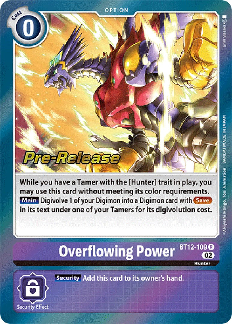 Overflowing Power [BT12-109] [Across Time Pre-Release Cards] | Devastation Store