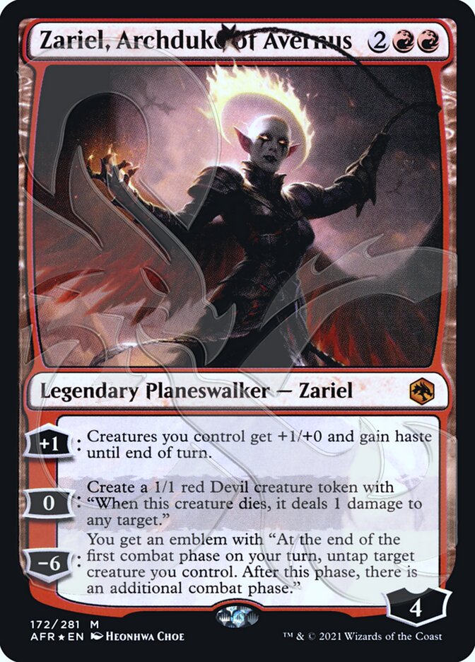 Zariel, Archduke of Avernus (Ampersand Promo) [Dungeons & Dragons: Adventures in the Forgotten Realms Promos] | Devastation Store