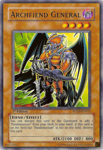 Archfiend General [FOTB-EN019] Rare | Devastation Store