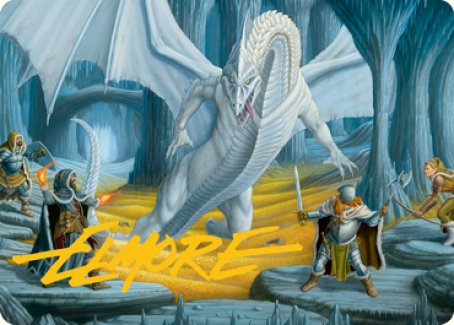 Cave of the Frost Dragon Art Card (Gold-Stamped Signature) [Dungeons & Dragons: Adventures in the Forgotten Realms Art Series] | Devastation Store