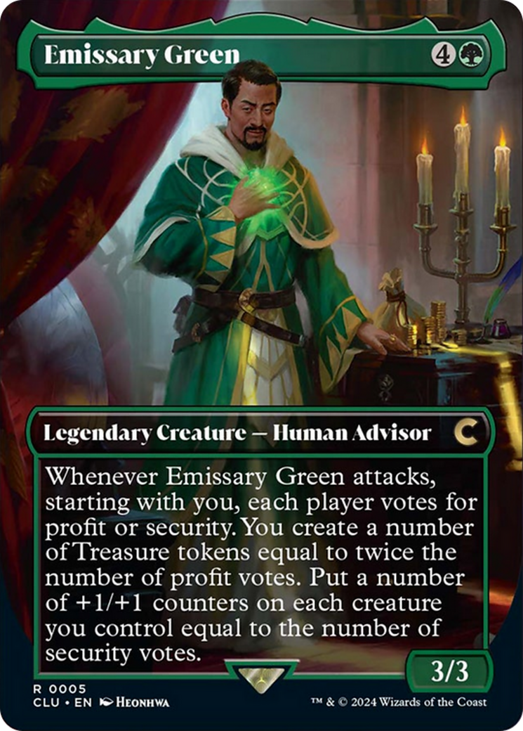 Emissary Green (Borderless) [Ravnica: Clue Edition] | Devastation Store