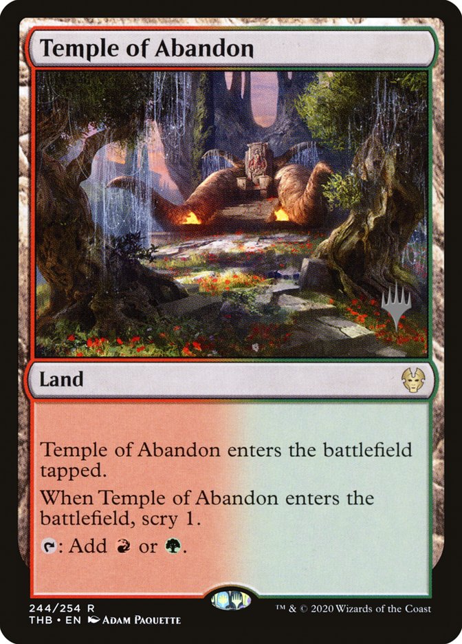 Temple of Abandon (Promo Pack) [Theros Beyond Death Promos] | Devastation Store