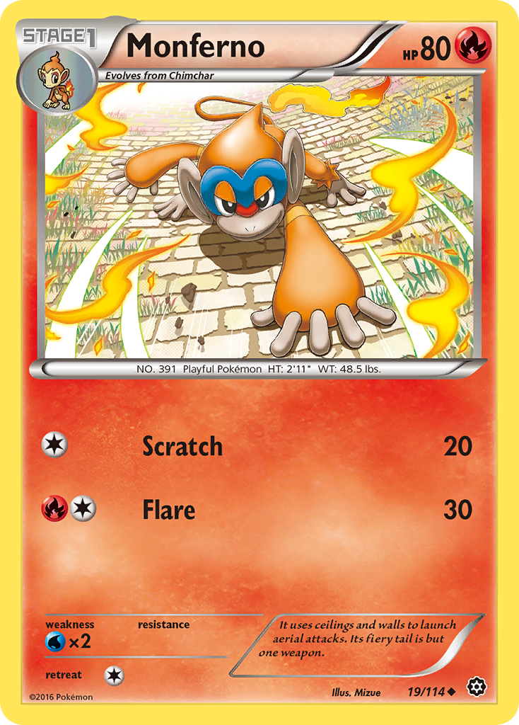 Monferno (19/114) [XY: Steam Siege] | Devastation Store