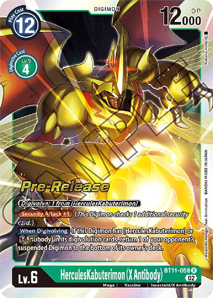 HerculesKabuterimon (X Antibody) [BT11-058] [Dimensional Phase Pre-Release Promos] | Devastation Store
