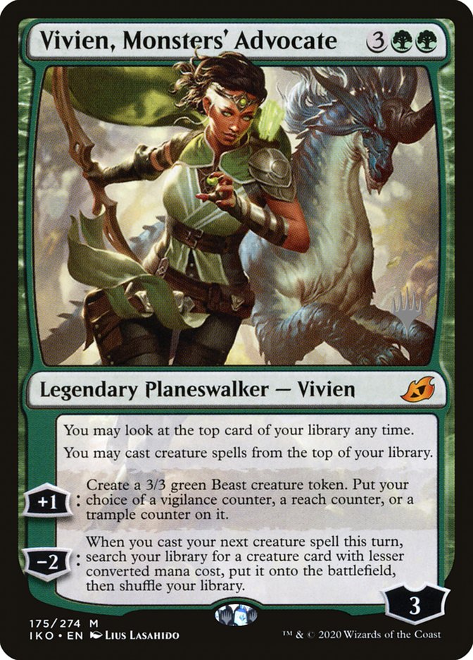 Vivien, Monsters' Advocate (Promo Pack) [Ikoria: Lair of Behemoths Promos] | Devastation Store