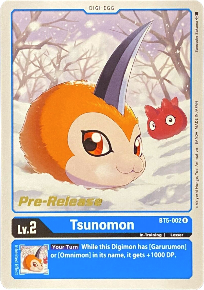 Tsunomon [BT5-002] [Battle of Omni Pre-Release Promos] | Devastation Store