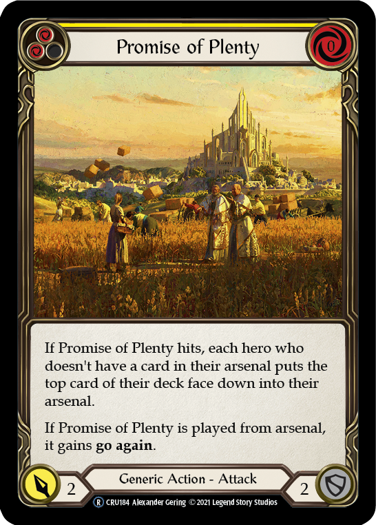 Promise of Plenty (Yellow) (Rainbow Foil) [CRU184-RF] Unlimited Rainbow Foil | Devastation Store