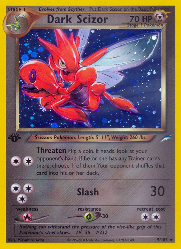 Dark Scizor (9/105) [Neo Destiny 1st Edition] | Devastation Store