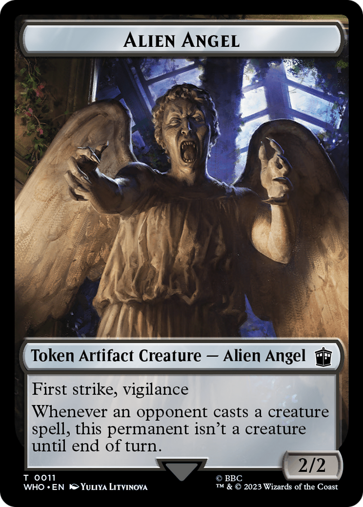 Alien Angel // Mark of the Rani Double-Sided Token [Doctor Who Tokens] | Devastation Store