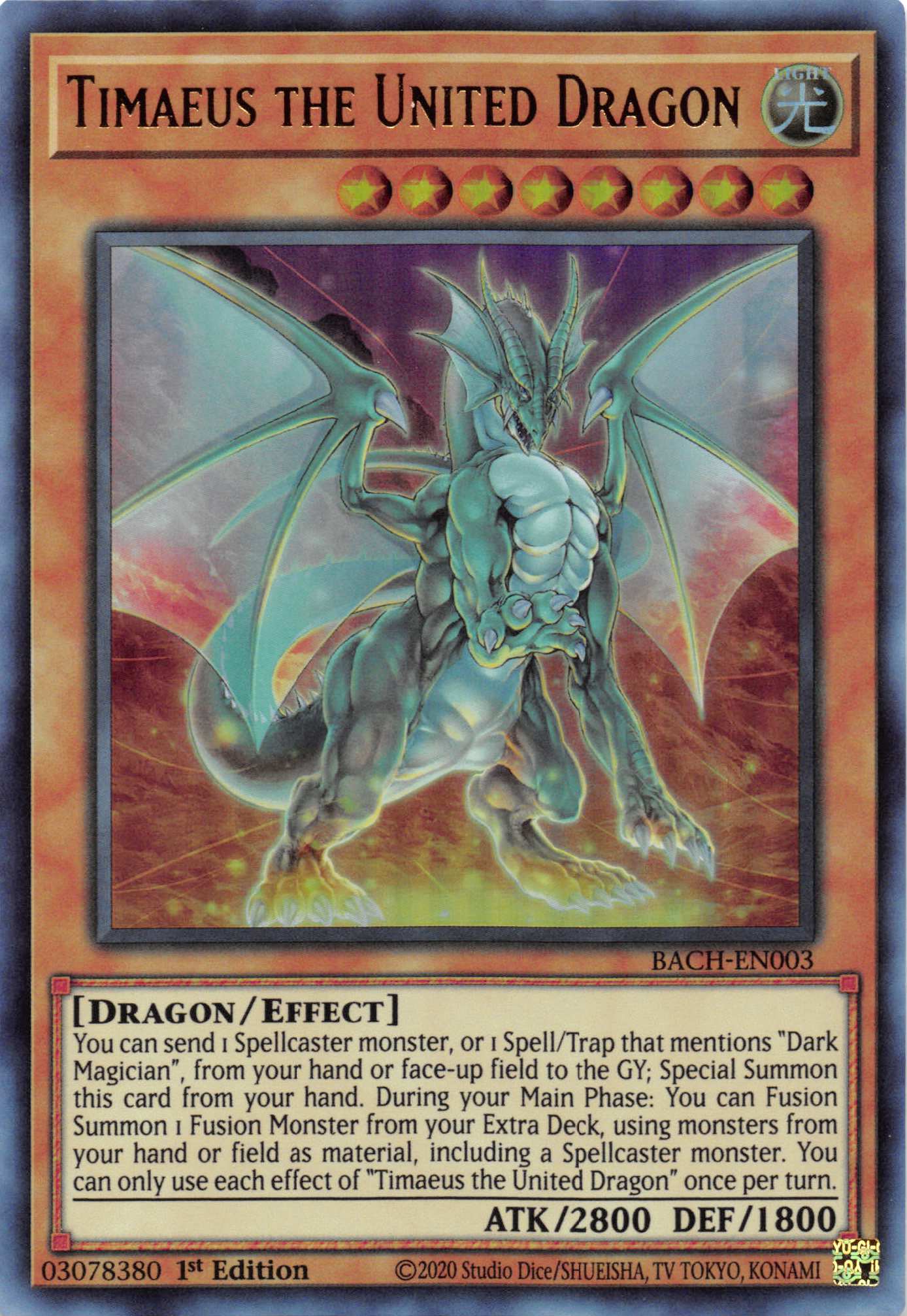 Timaeus the United Dragon [BACH-EN003] Ultra Rare | Devastation Store