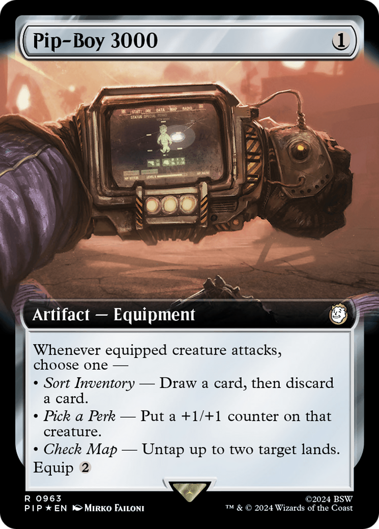 Pip-Boy 3000 (Extended Art) (Surge Foil) [Fallout] | Devastation Store