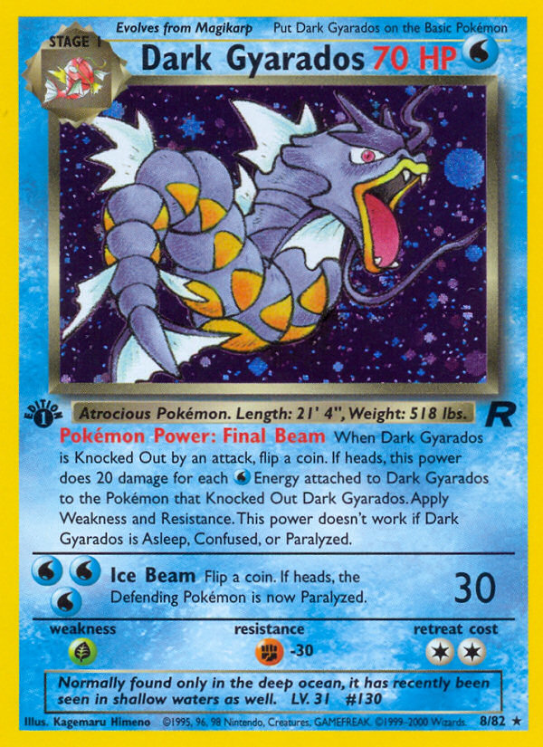 Dark Gyarados (8/82) [Team Rocket 1st Edition] | Devastation Store