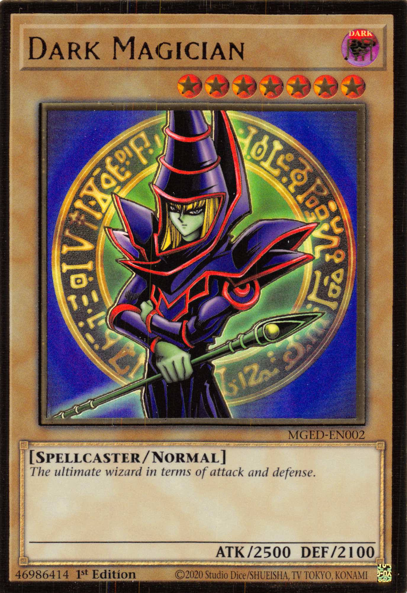 Dark Magician (Alternate Art) [MGED-EN002] Gold Rare | Devastation Store