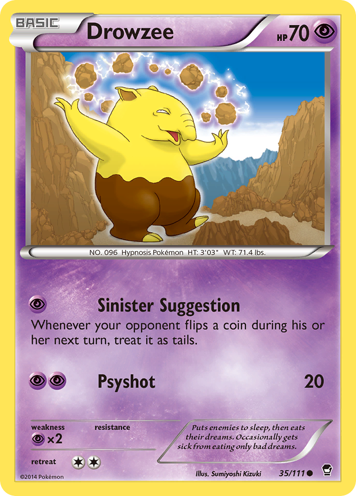 Drowzee (35/111) [XY: Furious Fists] | Devastation Store