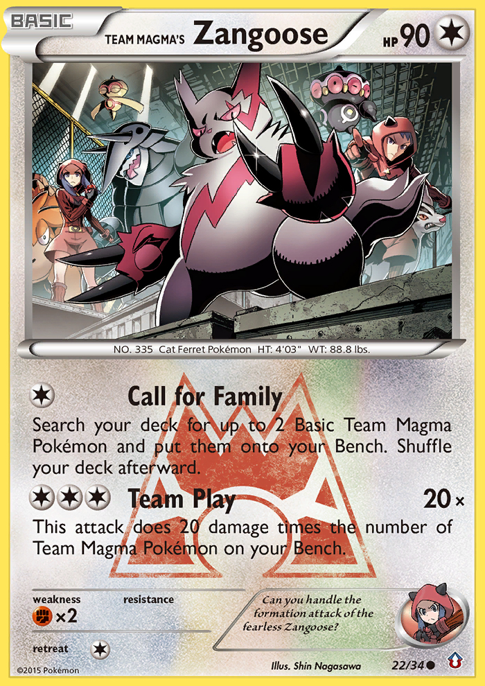 Team Magma's Zangoose (22/34) [XY: Double Crisis] | Devastation Store