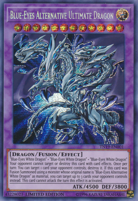 Blue-Eyes Alternative Ultimate Dragon [TN19-EN001] Prismatic Secret Rare | Devastation Store