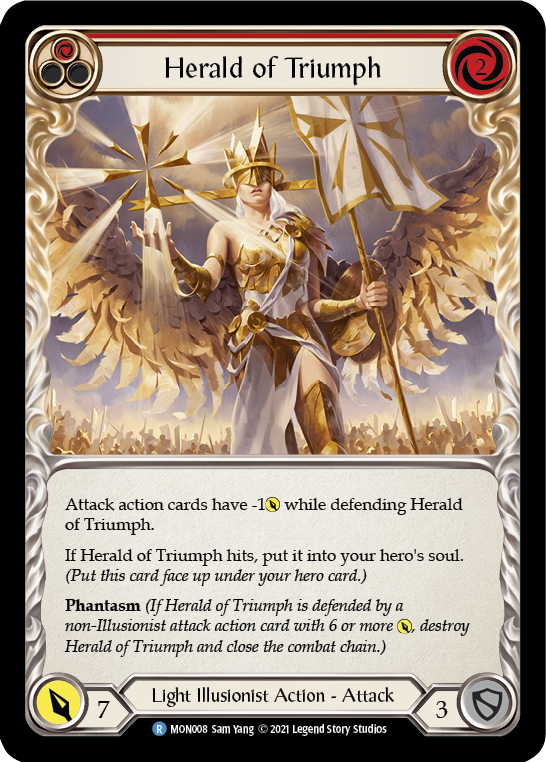 Herald of Triumph (Red) [MON008] 1st Edition Normal - Devastation Store | Devastation Store