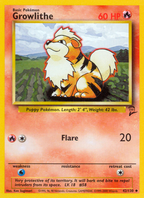 Growlithe (42/130) [Base Set 2] | Devastation Store