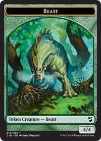 Beast (013) // Plant Double-sided Token [Commander 2018 Tokens] | Devastation Store