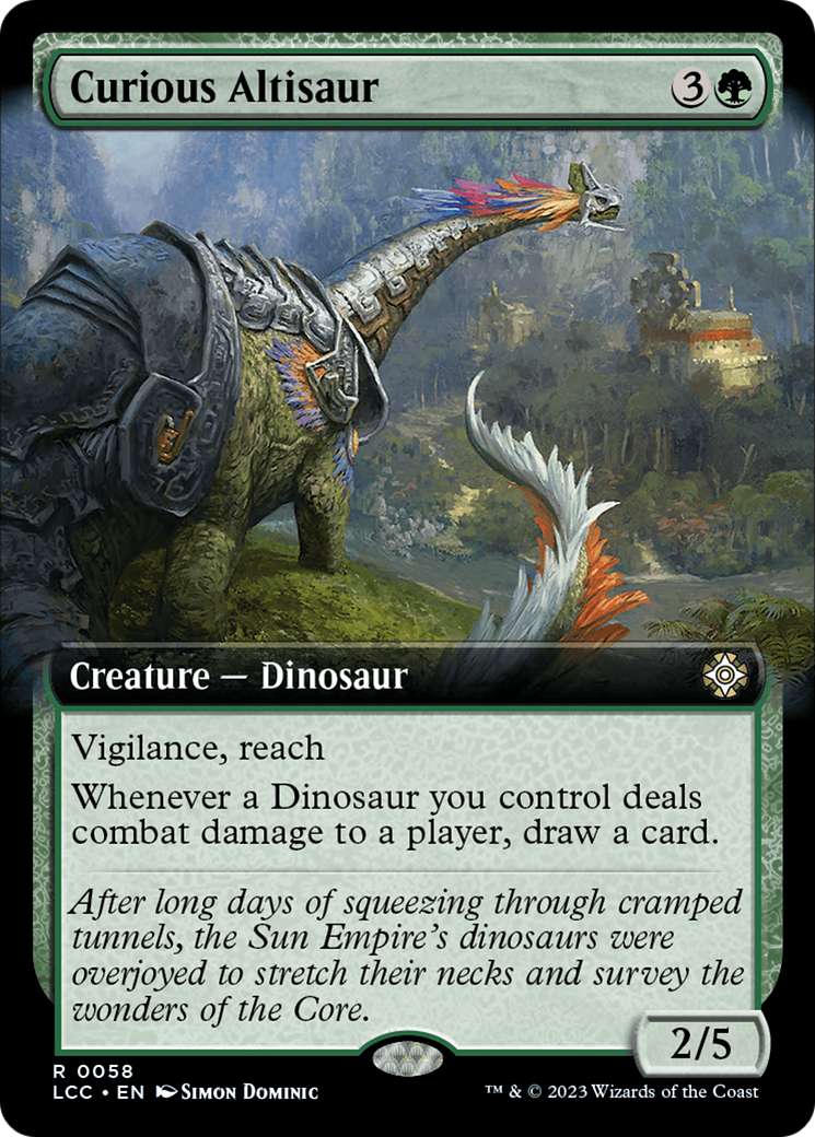 Curious Altisaur (Extended Art) [The Lost Caverns of Ixalan Commander] | Devastation Store