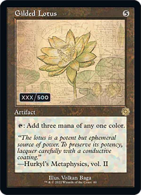 Gilded Lotus (Retro Schematic) (Serial Numbered) [The Brothers' War Retro Artifacts] | Devastation Store