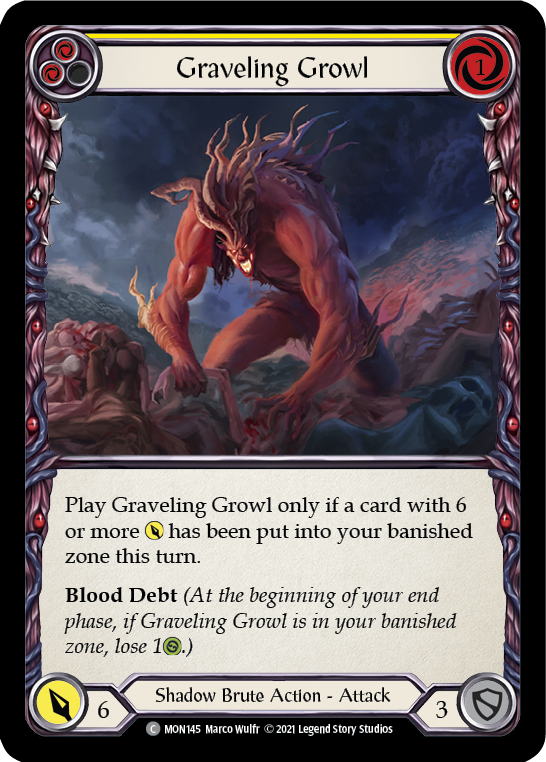 Graveling Growl (Yellow) [MON145] 1st Edition Normal - Devastation Store | Devastation Store