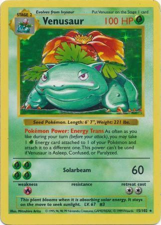 Venusaur (15/102) [Base Set Shadowless Unlimited] | Devastation Store