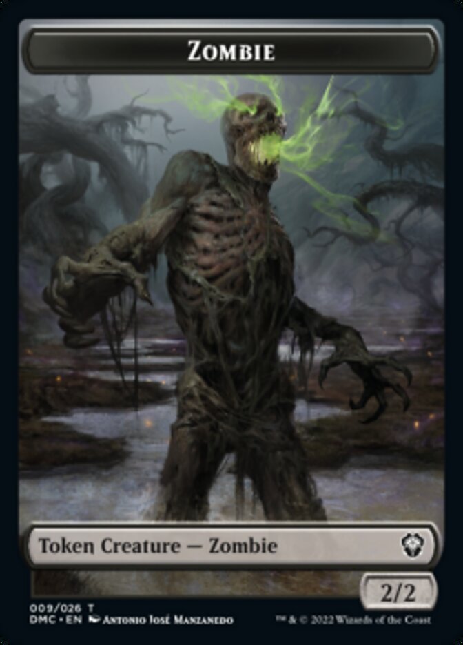 Phyrexian // Zombie Double-sided Token [Dominaria United Tokens] | Devastation Store