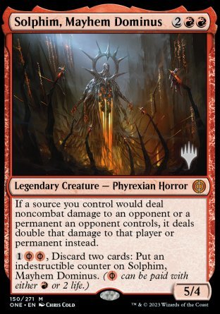 Solphim, Mayhem Dominus (Promo Pack) [Phyrexia: All Will Be One Promos] | Devastation Store