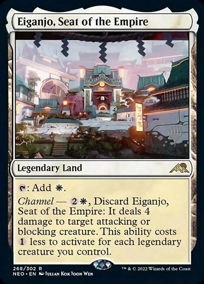 Eiganjo, Seat of the Empire (Promo Pack) [Kamigawa: Neon Dynasty Promos] | Devastation Store