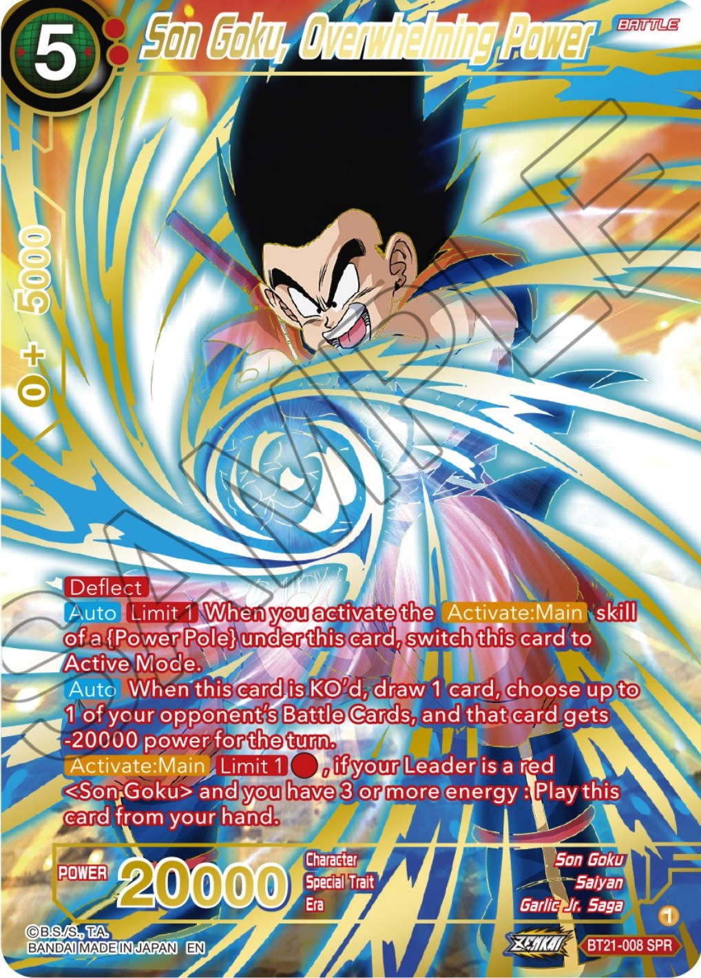 Son Goku, Overwhelming Power (SPR) (BT21-008) [Wild Resurgence] | Devastation Store