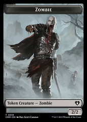 Clue // Zombie (0019) Double-Sided Token [Commander Masters Tokens] | Devastation Store
