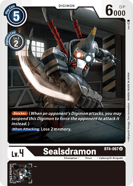 Sealsdramon [BT4-067] [Great Legend] | Devastation Store