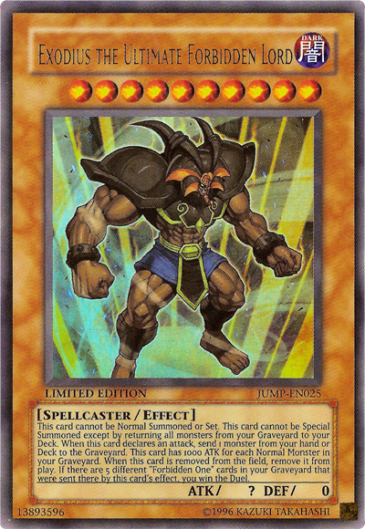 Exodius the Ultimate Forbidden Lord [JUMP-EN025] Ultra Rare | Devastation Store