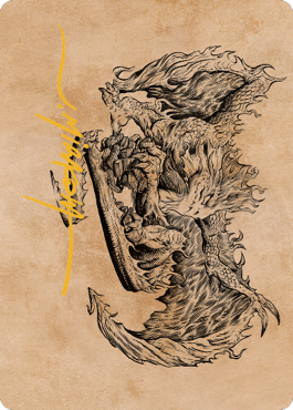 Miirym, Sentinel Wyrm Art Card (Gold-Stamped Signature) [Commander Legends: Battle for Baldur's Gate Art Series] | Devastation Store