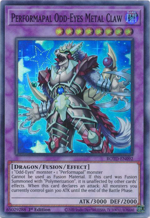 Performapal Odd-Eyes Metal Claw [ROTD-EN092] Super Rare | Devastation Store