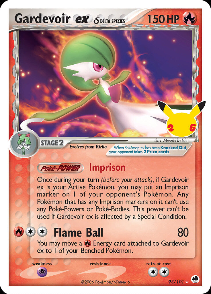 Gardevoir ex (93/101) (Delta Species) [Celebrations: 25th Anniversary - Classic Collection] | Devastation Store