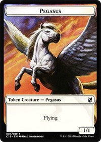 Pegasus // Human Double-sided Token [Commander 2019 Tokens] | Devastation Store