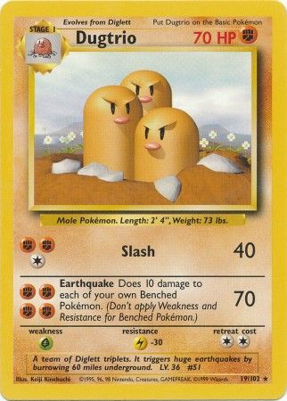 Dugtrio (19/102) [Base Set Unlimited] | Devastation Store