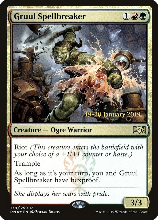 Gruul Spellbreaker [Ravnica Allegiance Prerelease Promos] | Devastation Store