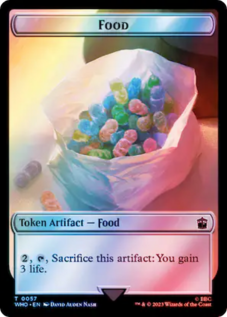 Dalek // Food (0057) Double-Sided Token (Surge Foil) [Doctor Who Tokens] | Devastation Store