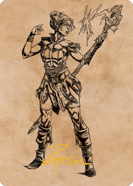 Neera, Wild Mage Art Card (Gold-Stamped Signature) [Commander Legends: Battle for Baldur's Gate Art Series] | Devastation Store