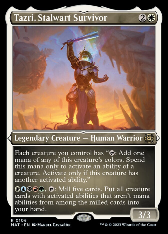 Tazri, Stalwart Survivor (Foil Etched) [March of the Machine: The Aftermath] | Devastation Store