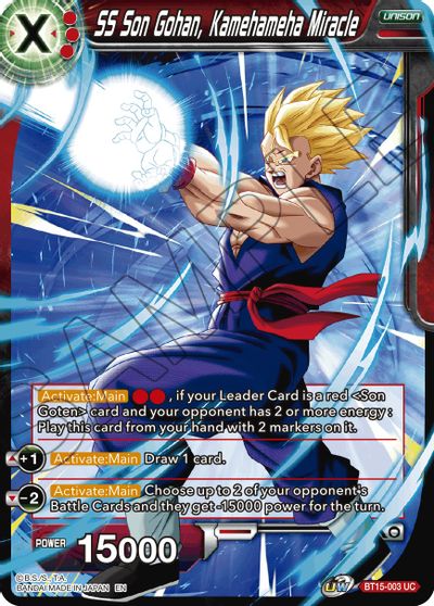 SS Son Gohan, Kamehameha Miracle [BT15-003] | Devastation Store