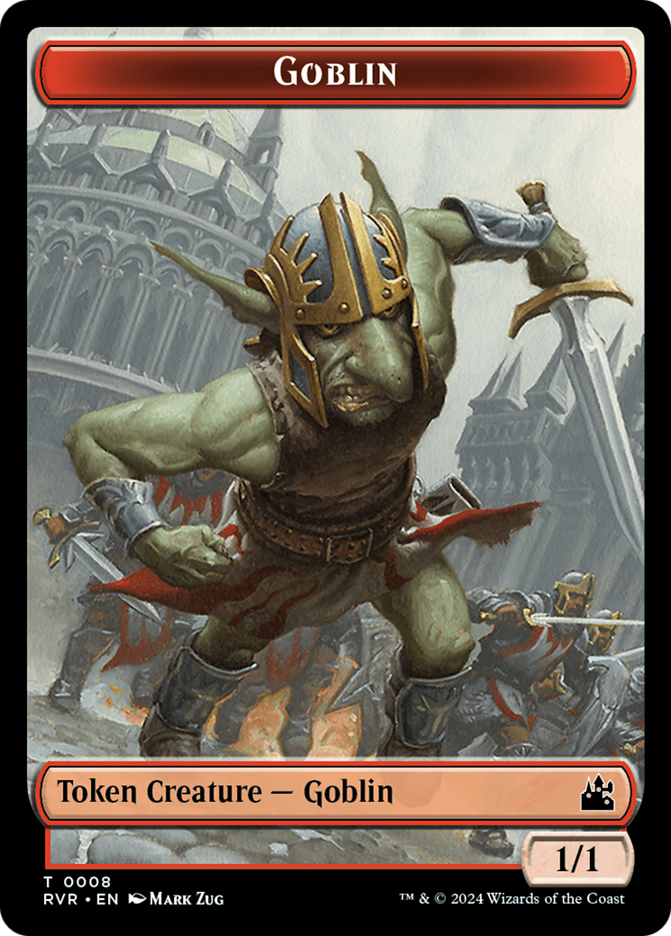 Goblin (0008) // Spirit (0004) Double-Sided Token [Ravnica Remastered Tokens] | Devastation Store