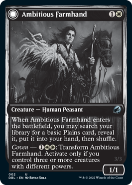 Ambitious Farmhand // Seasoned Cathar [Innistrad: Double Feature] | Devastation Store