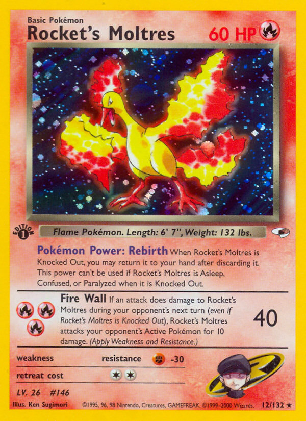 Rocket's Moltres (12/132) [Gym Heroes 1st Edition] | Devastation Store
