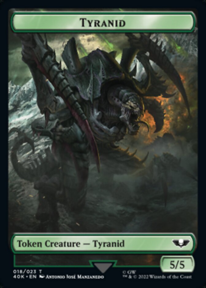 Tyranid (017) // Tyranid (018) Double-sided Token (Surge Foil) [Universes Beyond: Warhammer 40,000 Tokens] | Devastation Store